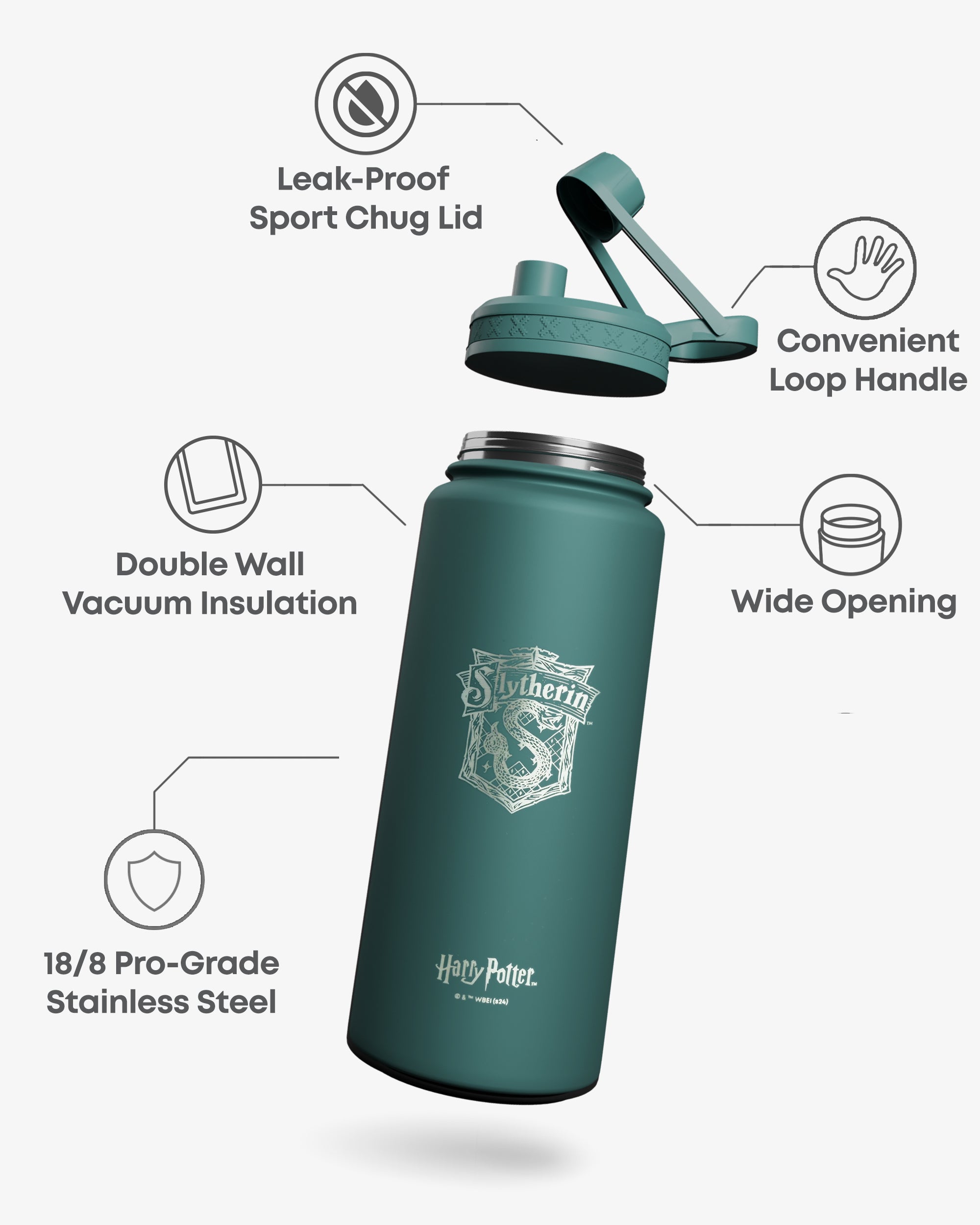 THERMOS SLYTHERIN 水筒 専用ボックス付き Bohtal Insulated Sports Bottle Slytherin – Smartshake