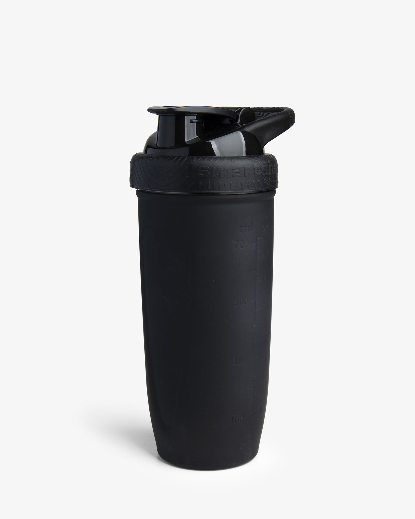 Shaker Bottle in Dark Black - A Small Cup Printed Scale Marks of 12 OZ &  400 ML